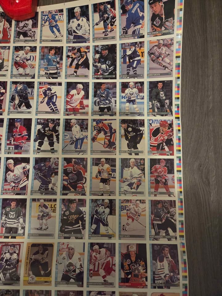 1992-93 O-Pee-Chee NHL Hockey Uncut Sheet - photo 4