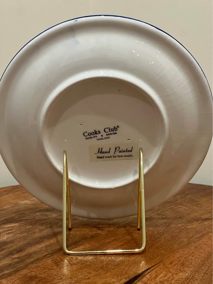 Cook's Club Blizzard Hand Painted Snowman Salad Plate - photo 3