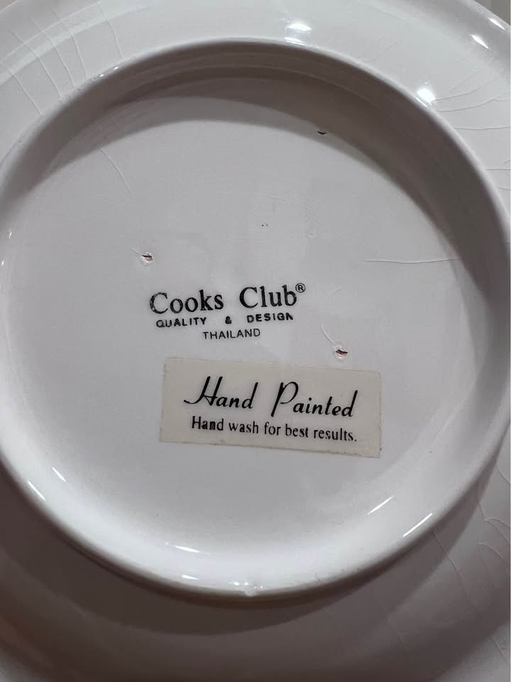 Cook's Club Blizzard Hand Painted Snowman Salad Plate - photo 4