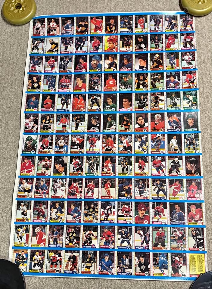 1989-1990 O-Pee-Chee NHL Uncut Sheets Set