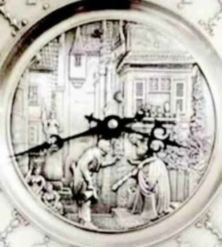 Vtg.German Pewter Wall Clock image indicator(2)