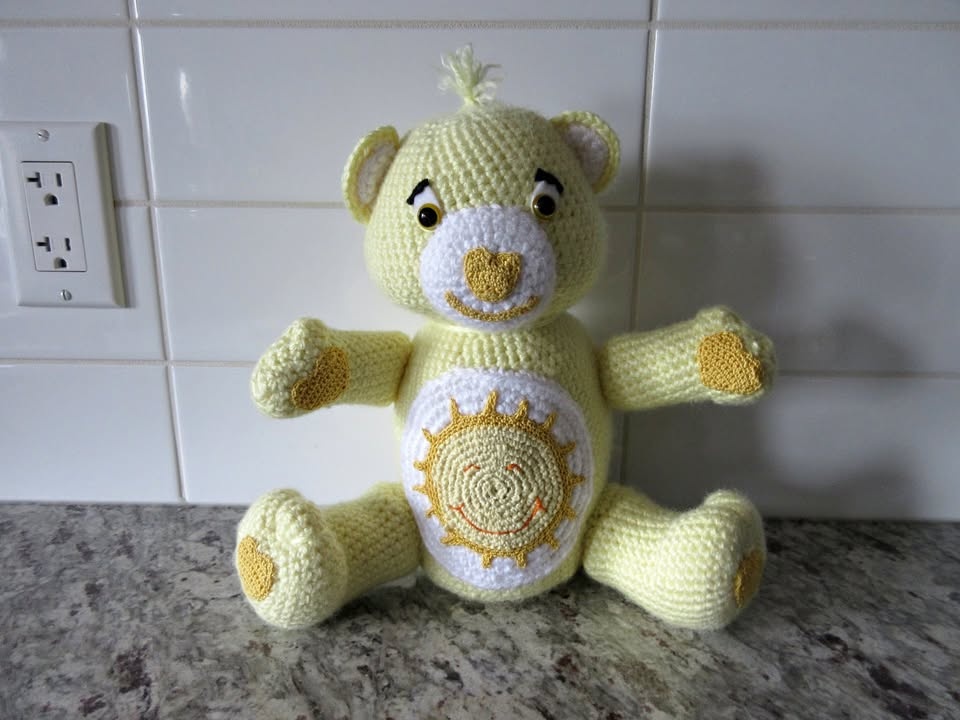 Handmade "Fun Shine" Care Bear Plush