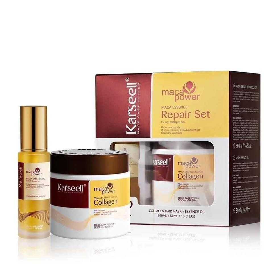 Karseell Collagen Hair Mask & Argan Oil Set - 500ml + 50ml
