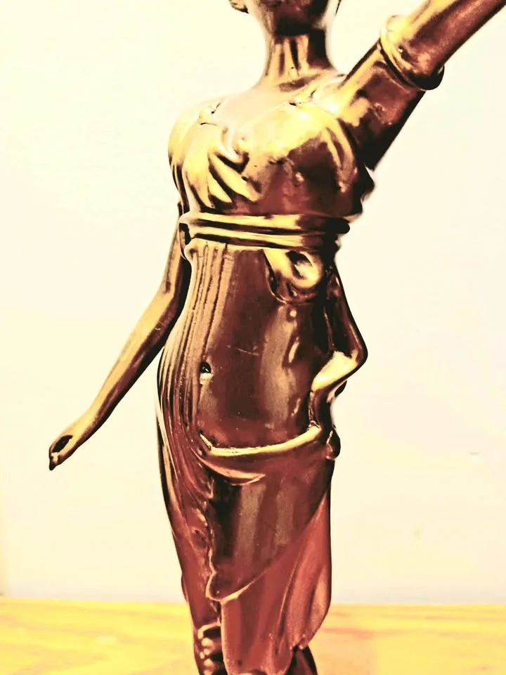 Rare Antique Early 1900's Heavy Tall Brass Statues image indicator(7)