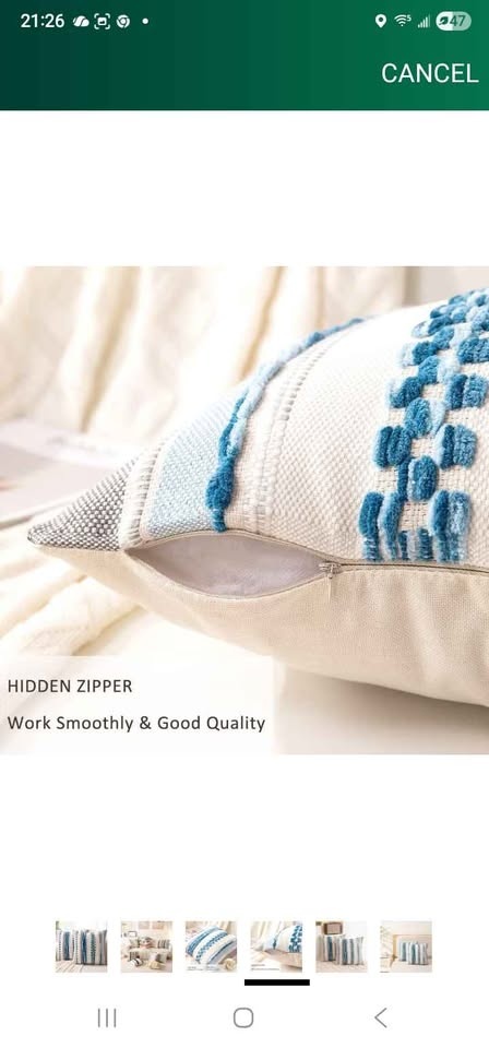 Boho Throw Pillow Covers 18x18, Set of 2 - photo 2