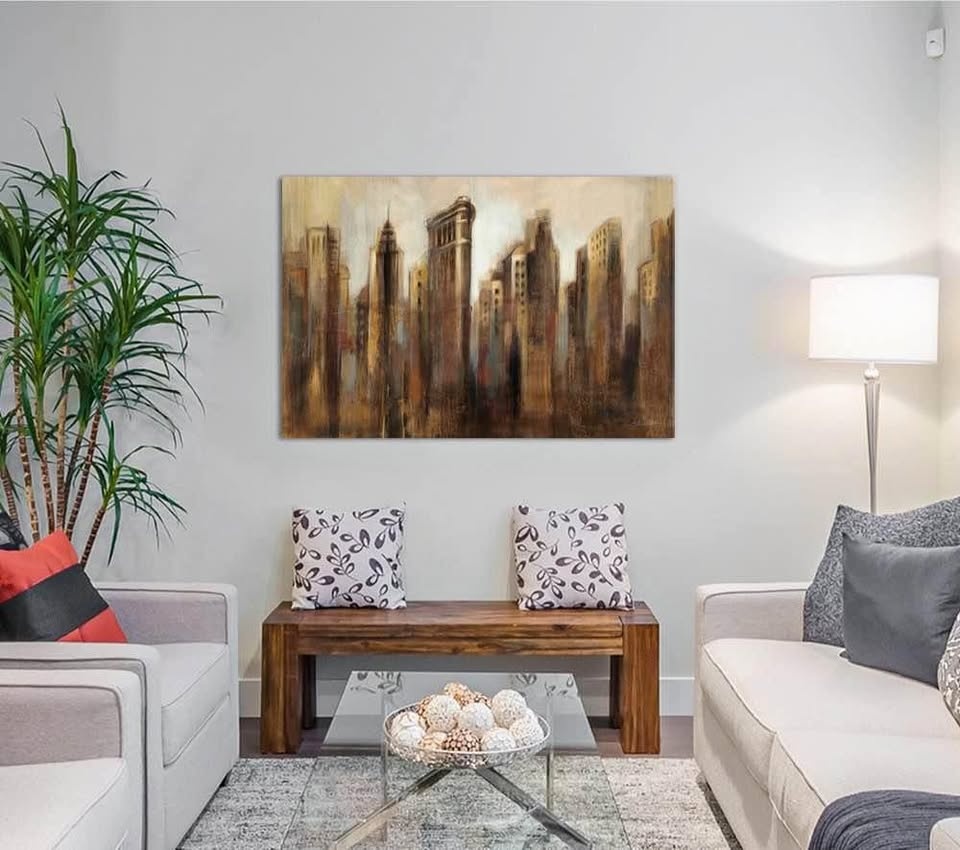Flatiron Skyline Canvas Print by Silvia Vassileva