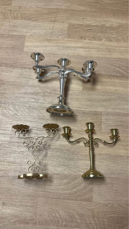 9 Gold and Silver Candlesticks - photo 2