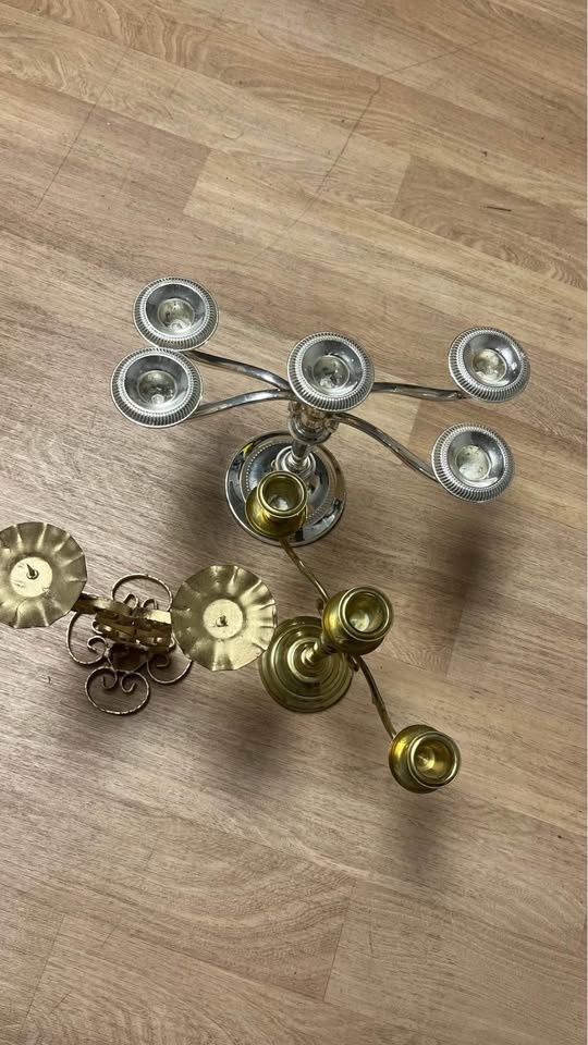 9 Gold and Silver Candlesticks - photo 3