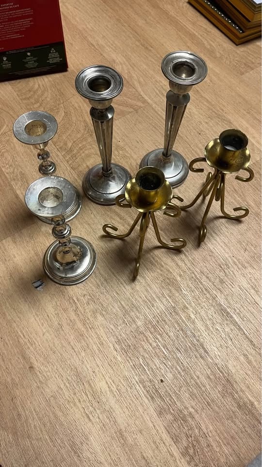 9 Gold and Silver Candlesticks - photo 4