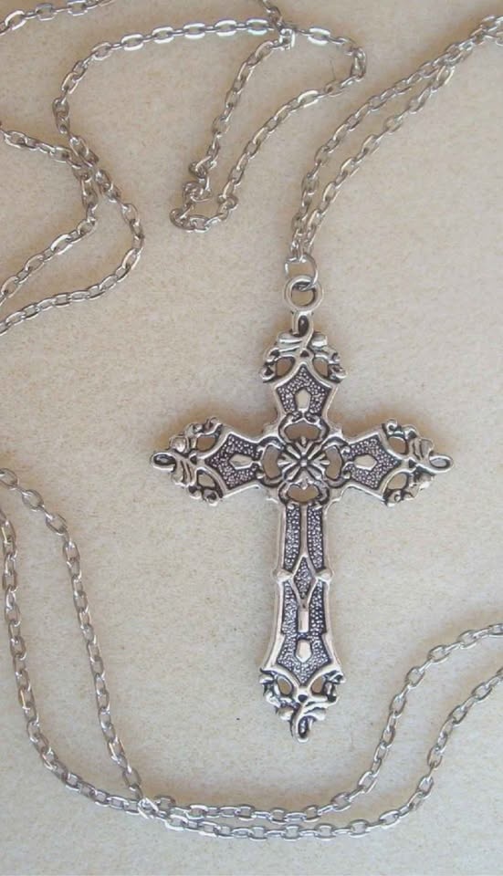Large Gothic Cross 32" Long Chain Necklace in Gift Bag - photo 2