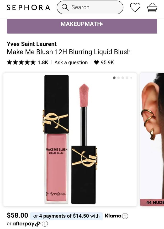 New Yves Saint Laurent Make me liquid blush 44 nude - photo 5