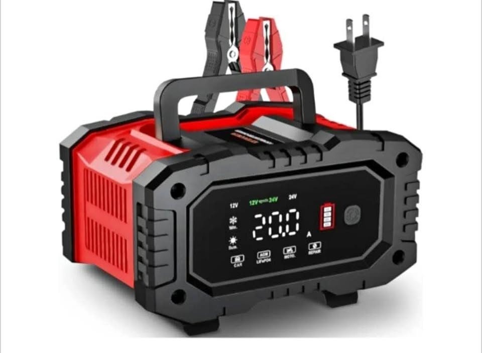 Huiaipaic 20-Amp Car Battery Charger, 12V/20A