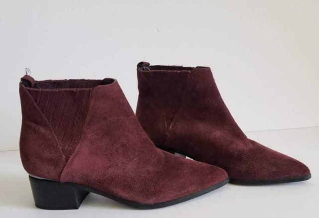 Guess Ankle Boots - Burgundy Suede - Size 8 - photo 2