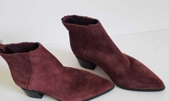 Guess Ankle Boots - Burgundy Suede - Size 8 - photo 3