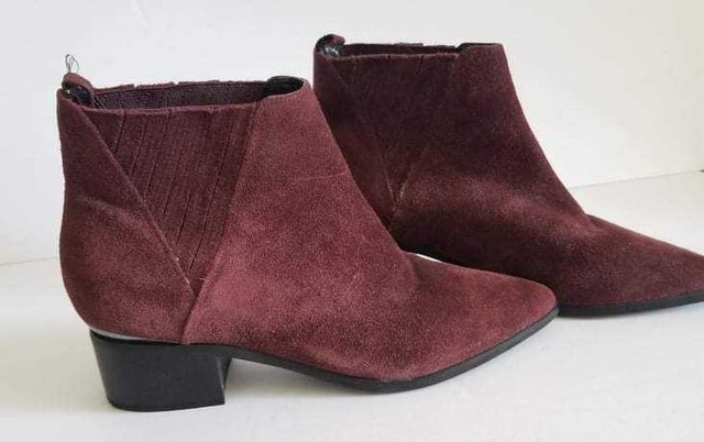 Guess Ankle Boots - Burgundy Suede - Size 8 - photo 4