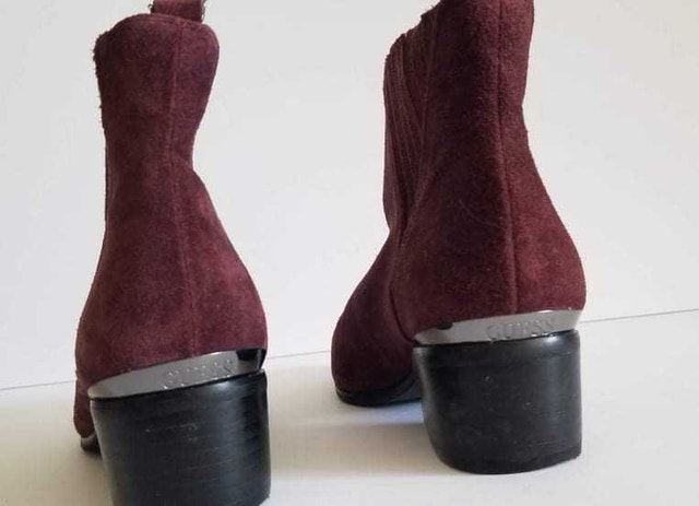 Guess Ankle Boots - Burgundy Suede - Size 8 - photo 5