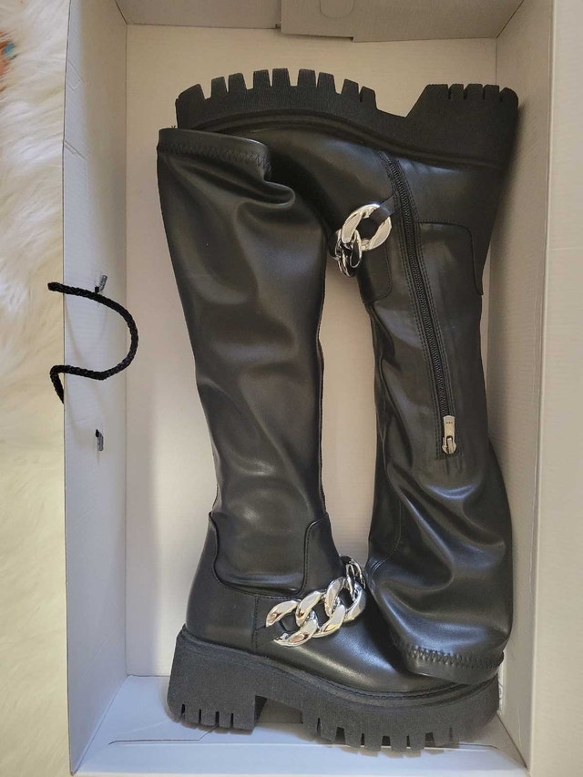 Aldos long black synthetic boots for women - photo 3