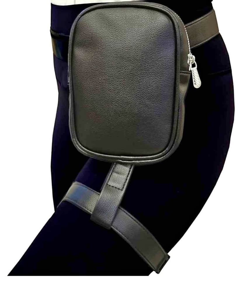 Thigh Harness Leg Purse, Leg Harness Bag (Black)
