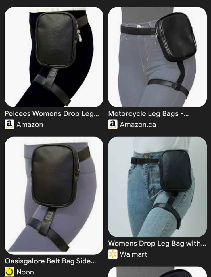 Thigh Harness Leg Purse, Leg Harness Bag (Black) - photo 4