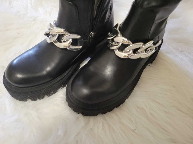 Aldos long black synthetic boots for women