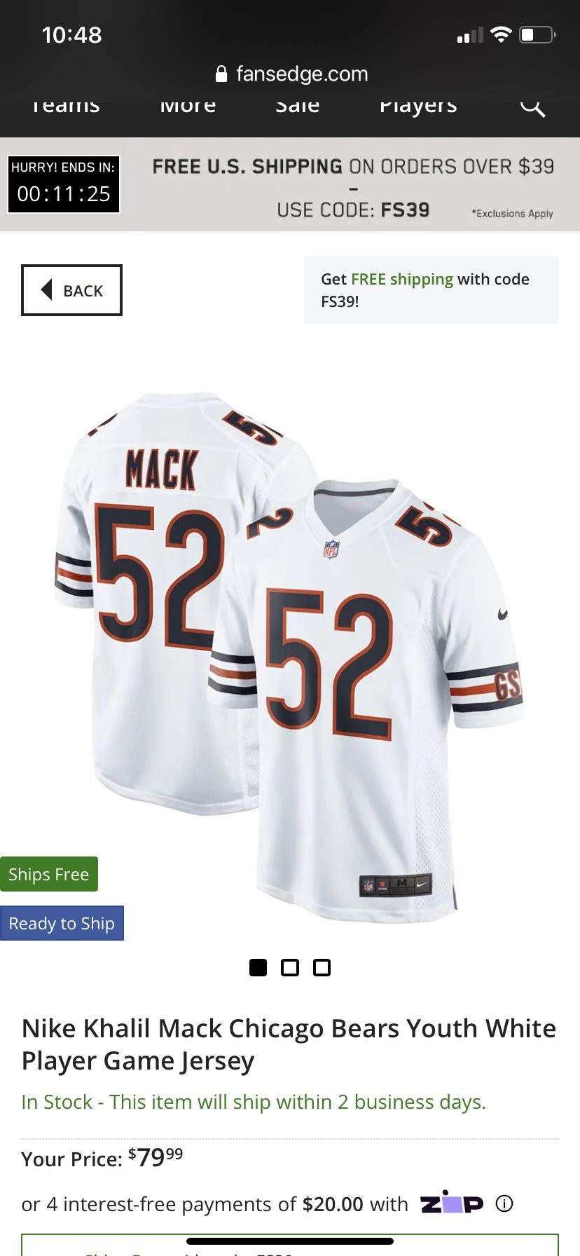 Khalil Mack Youth Jersey - photo 3