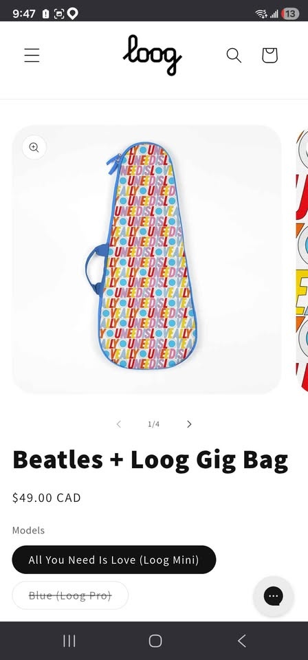 Loog Gig Bag Case for Loog Mini Guitar - Beatles Edition - photo 5