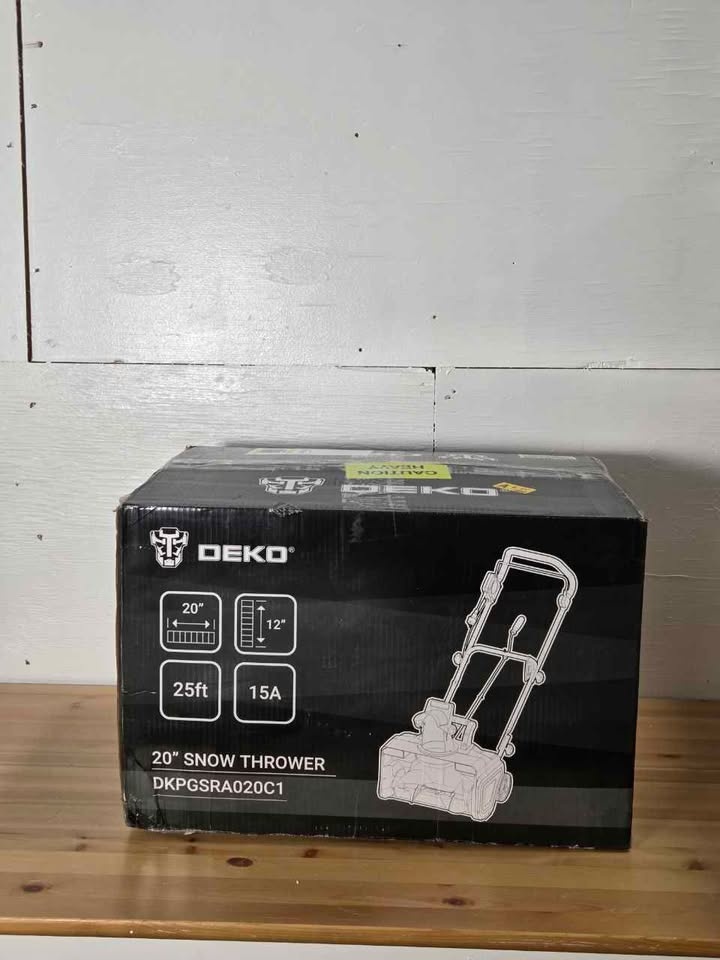 DEKOPRO 20 Inch Electric Snow Blower 15A Motor, New - photo 2