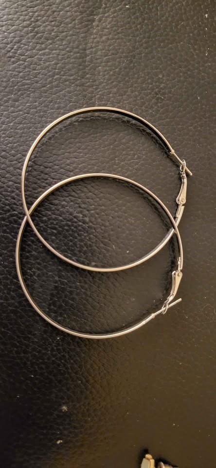 Silver Hoop Earrings - photo 2