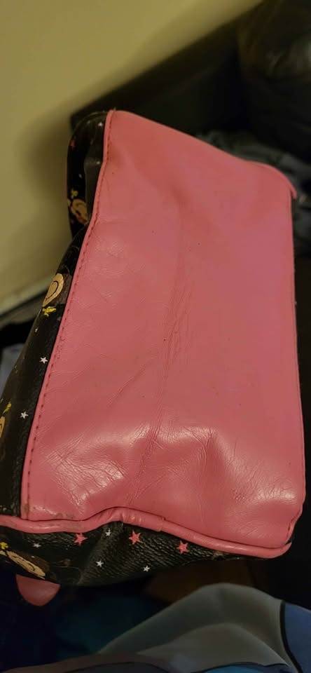 Black Pink Monkey Print Handbag - photo 4