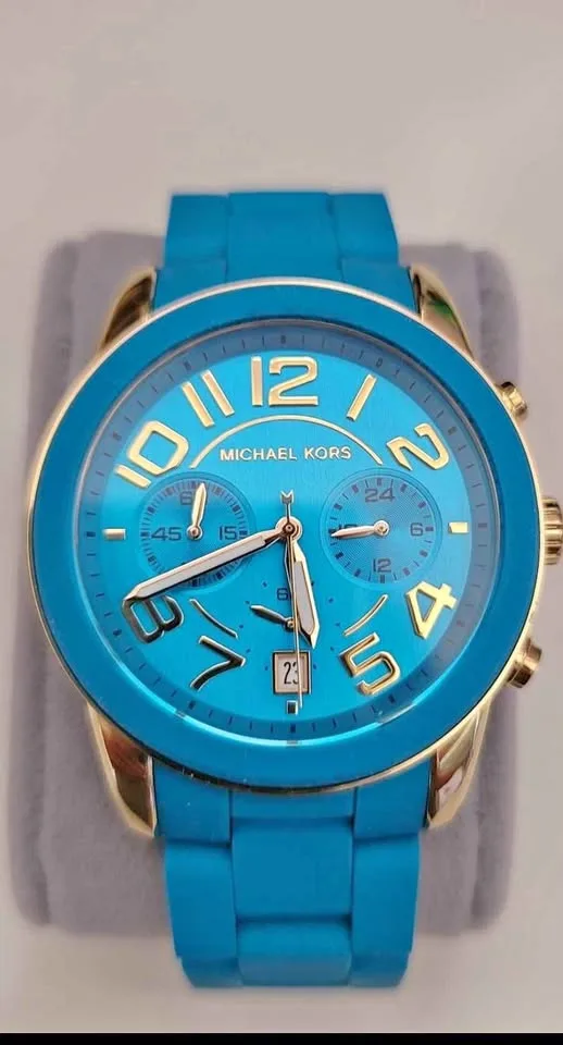 Michael Kors Turquoise Silicone Watch MK5891 thumbnail