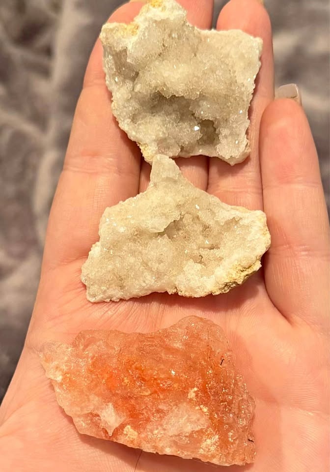 Geode and pink salt
