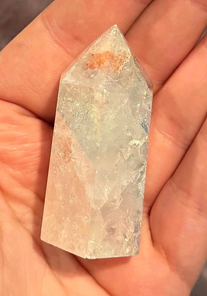 Aura crackle quartz