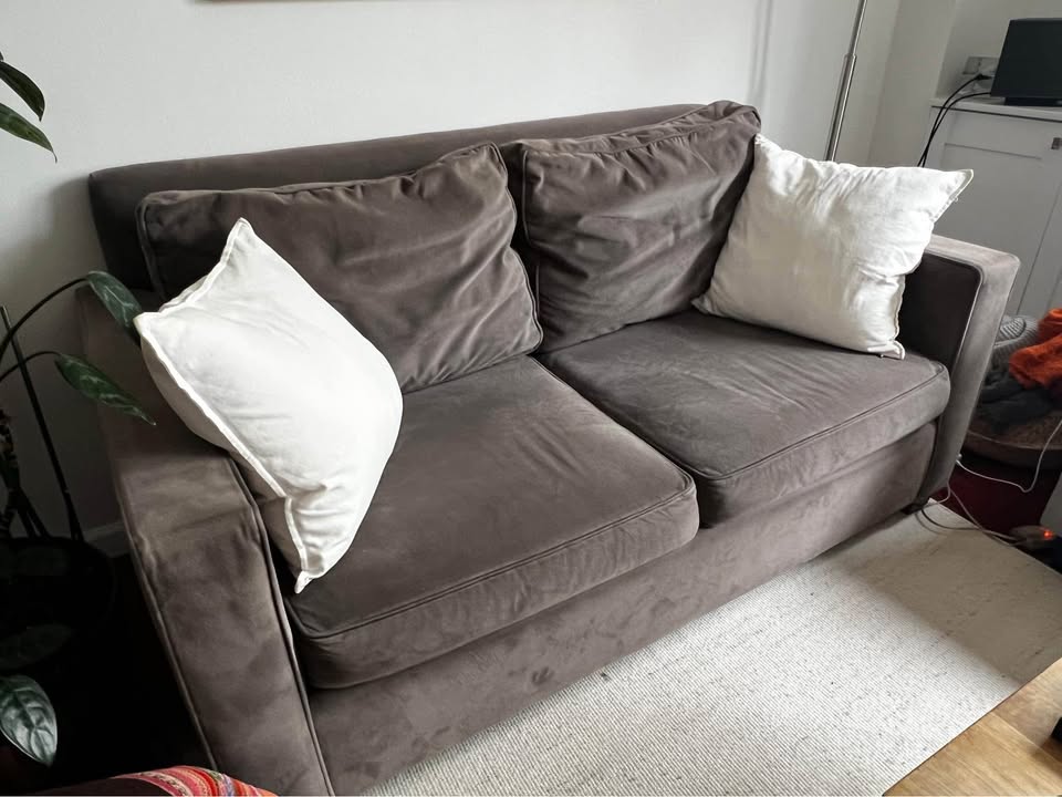 West Elm Dark Grey 2-Seater Sofa – Pickup by Wednesday– $50 - photo 2
