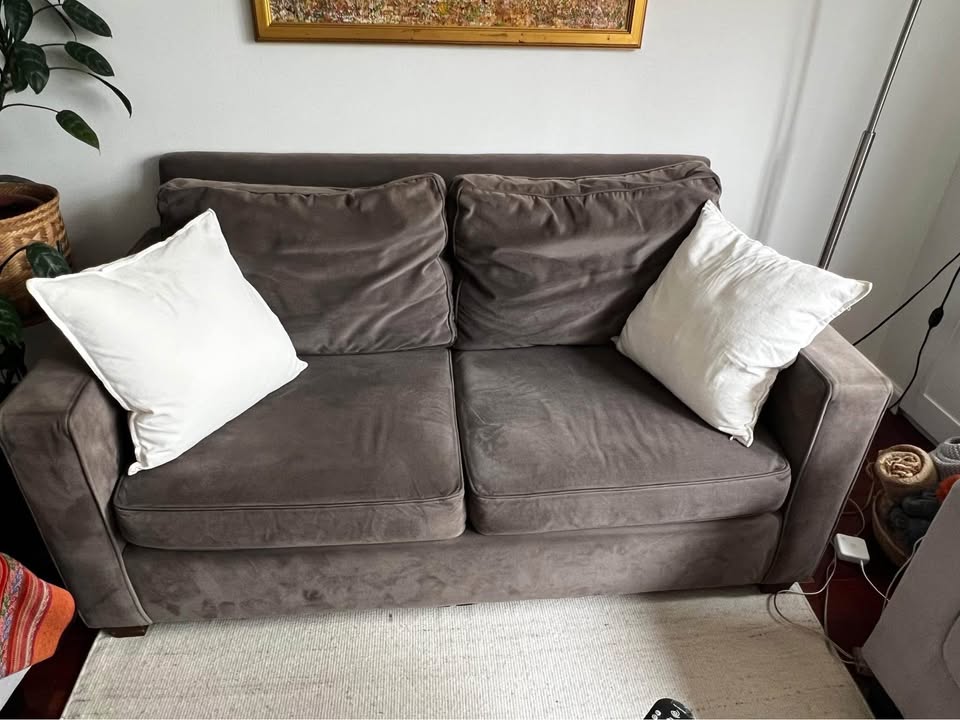 West Elm Dark Grey 2-Seater Sofa – Pickup by Wednesday– $50 - photo 3