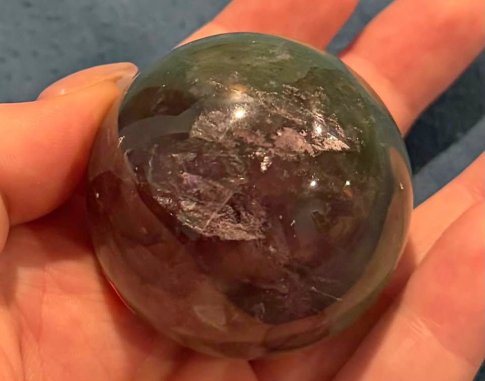 Green Fluorite Sphere