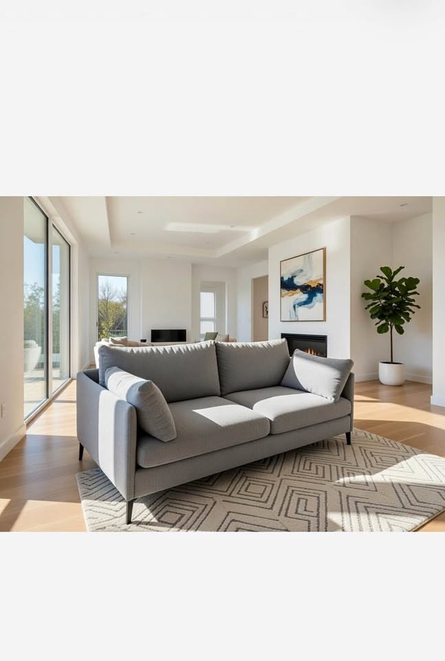 Comfy Modern Gray Sofa – Perfect for Vancouver Living