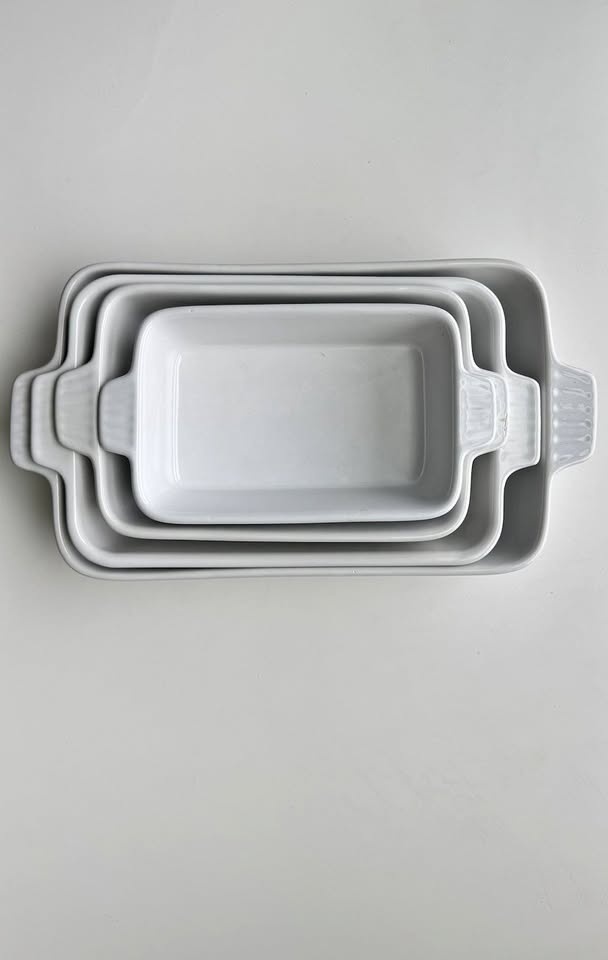MALACASA Porcelain Baking Dish Set-4pcs-Casserole/Lasagna Dishes