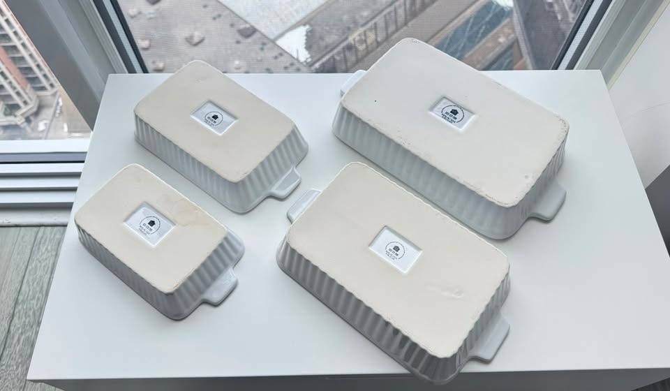 MALACASA Porcelain Baking Dish Set-4pcs-Casserole/Lasagna Dishes - photo 3