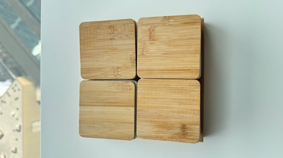Bamboo Condiment / Snack Serving Set – Ceramic Bowls with Lids - photo 4