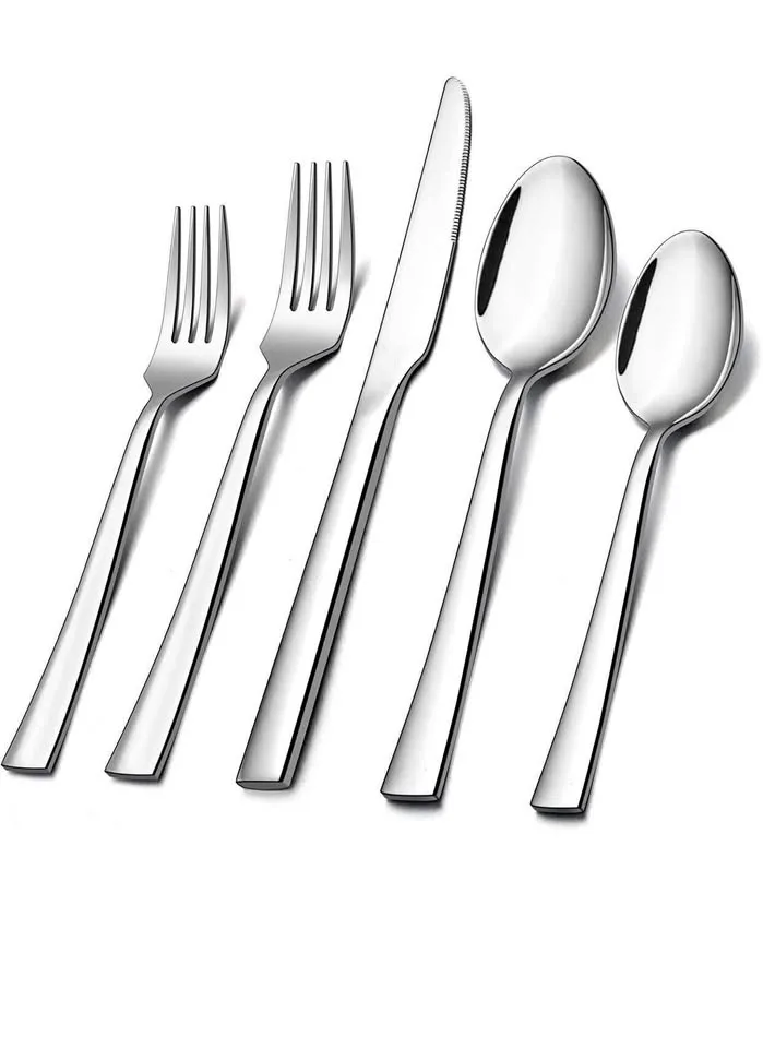 40 Pcs Stainless Steel Flatware Set thumbnail