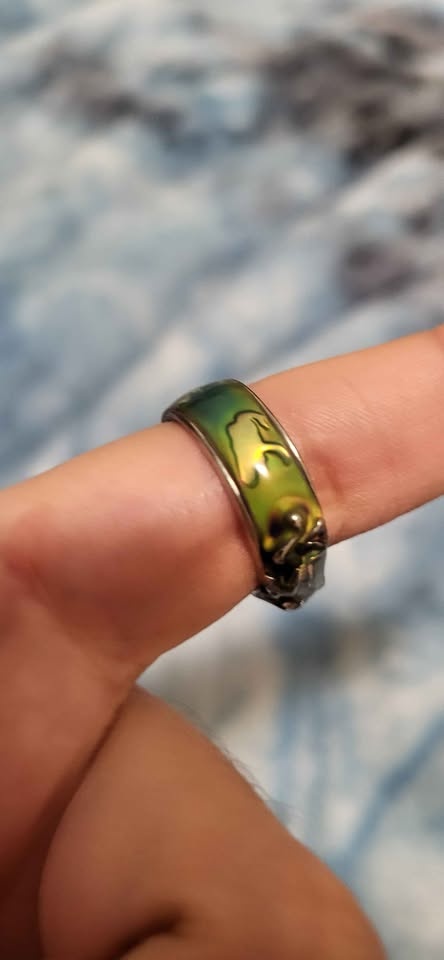 Colour Changing Mood Ring with Frog Design - photo 3