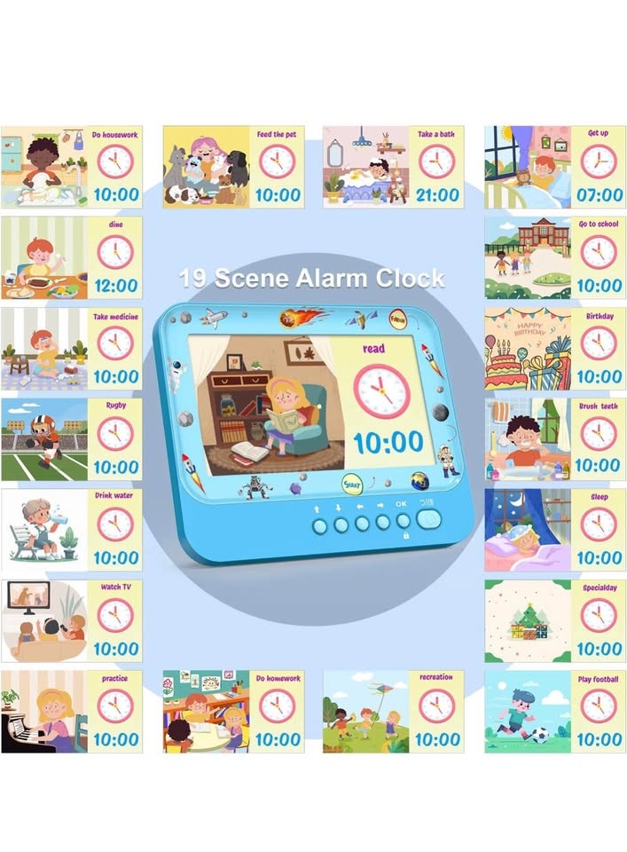 Lemnoi 7 inch Kids Alarm, Sleep Training Clock (Blue) - photo 3
