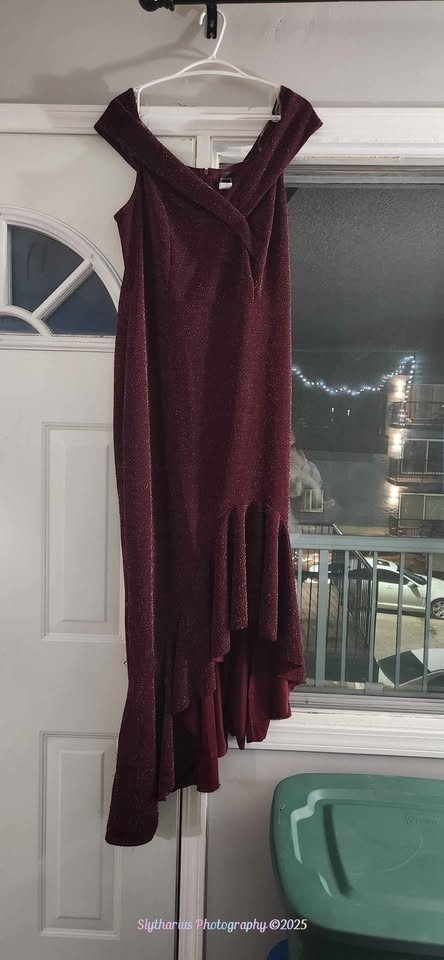 Libian Brand 1x Long Burgundy Dress
