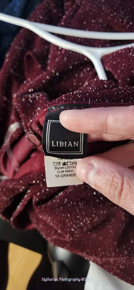 Libian Brand 1x Long Burgundy Dress - photo 3