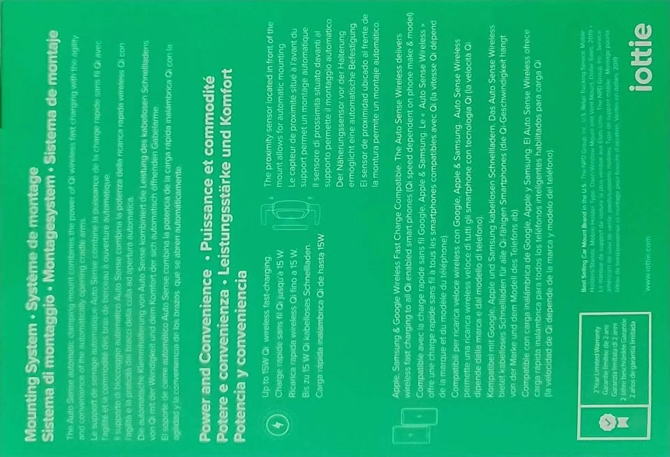 BNIB Iottie Auto Sense Wireless Phone Mount - photo 2
