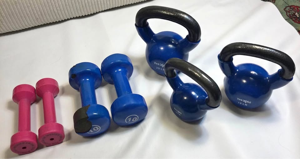 Dumbbells, Kettlebells