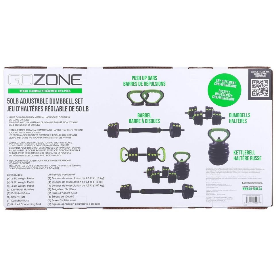 GoZone 50lb Multi-Use Weight Set - Green/Black - photo 4