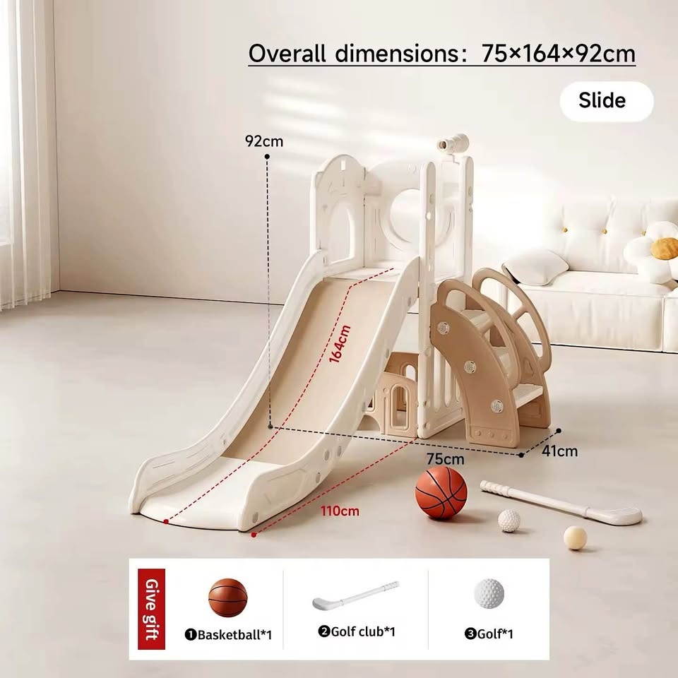 Indoor / Outdoor Kids Slide Large With Ball, golf set - photo 2
