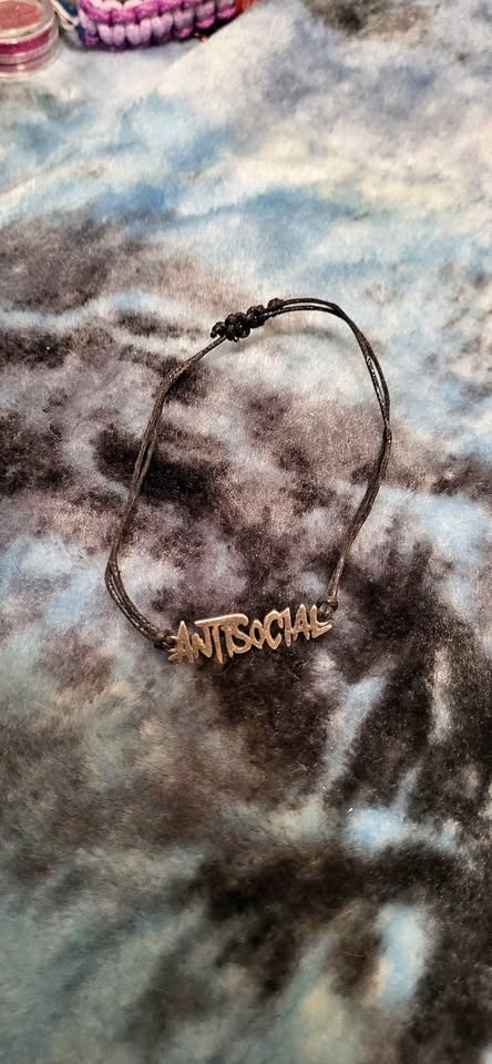 ANTISOCIAL charm bracelet