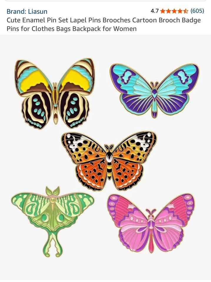 Butterfly Enamel Pins